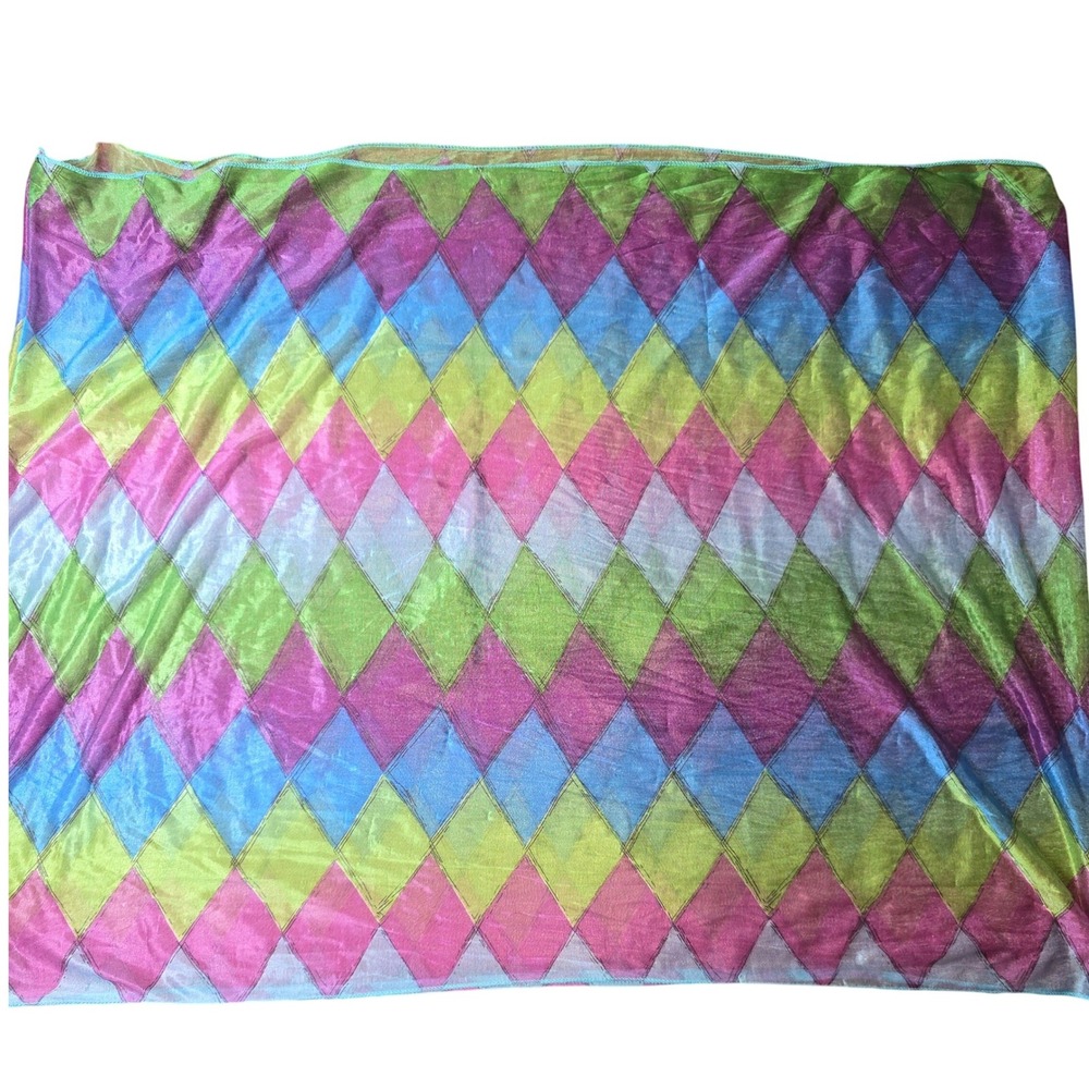 Infinity Scarf Hanky Lightweight Magician Purple Green Blue Pink Sheer 34"x25"